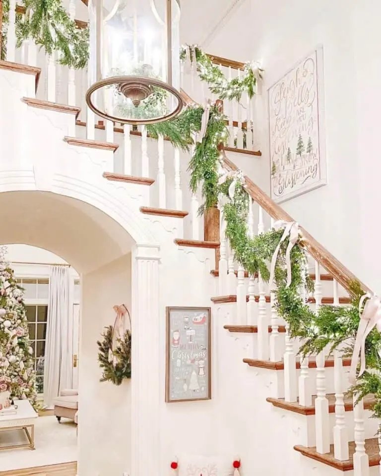 White Staircase Garland