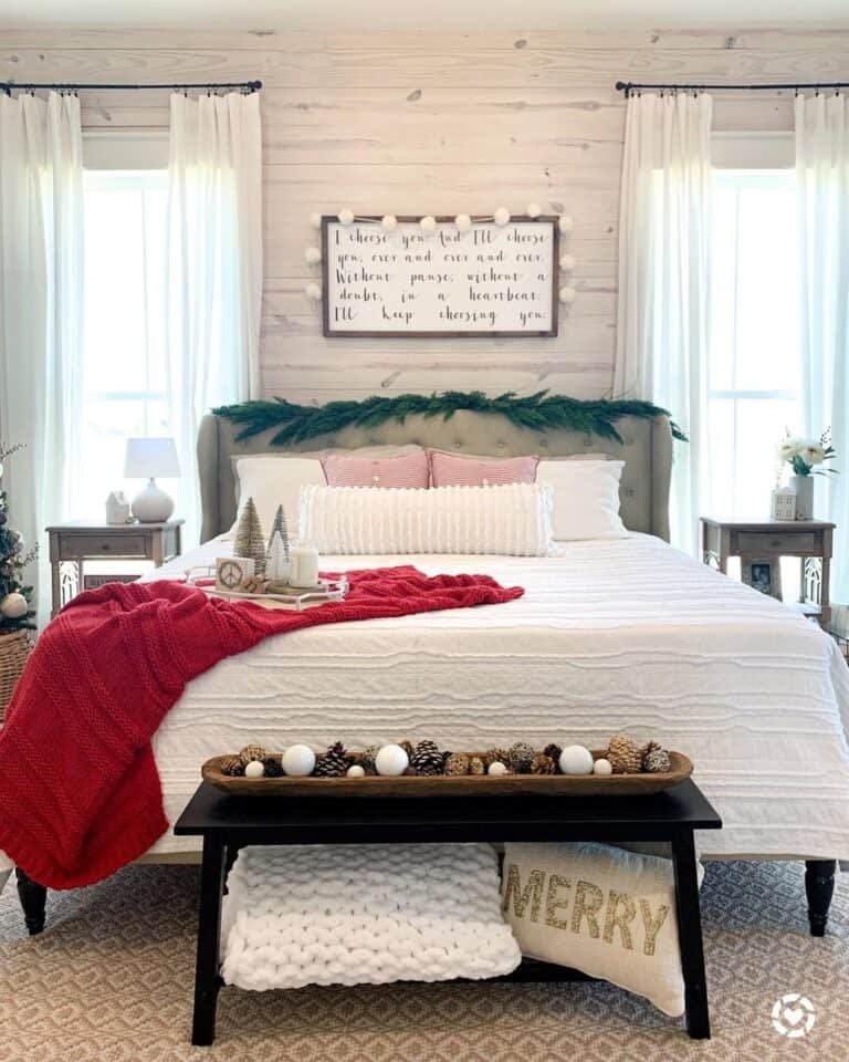 White Textured Bedspread