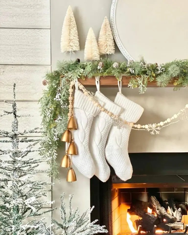 White Textured Stockings