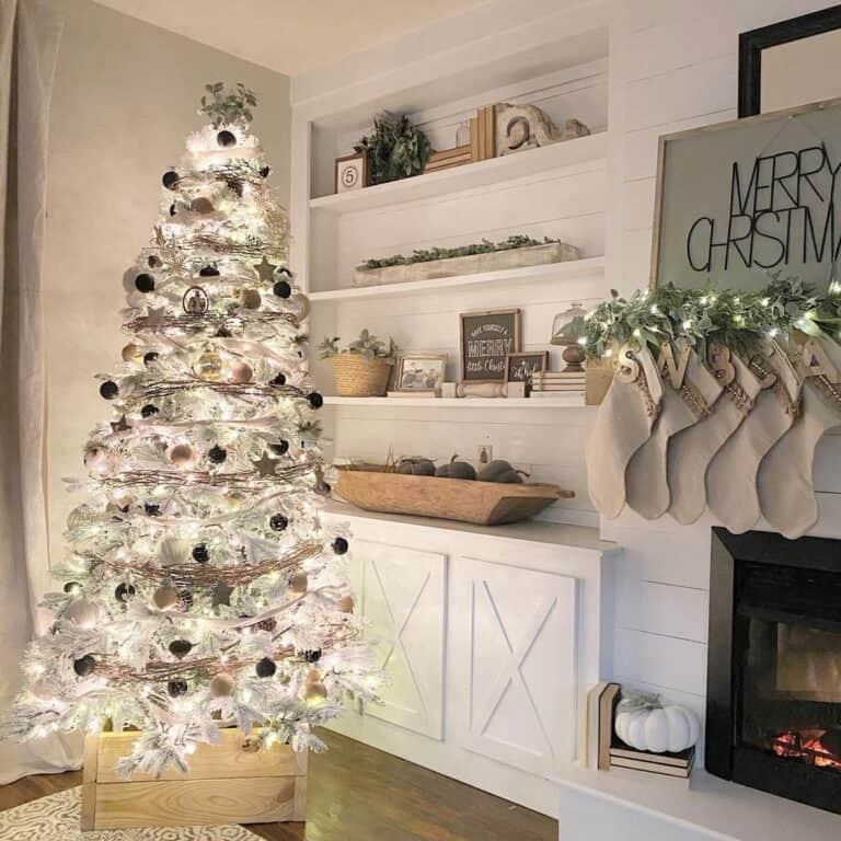 White Tree Black Accents