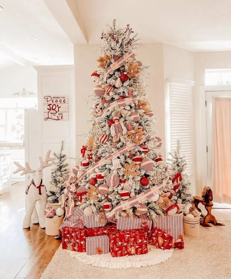 White Tree Red Ribbon