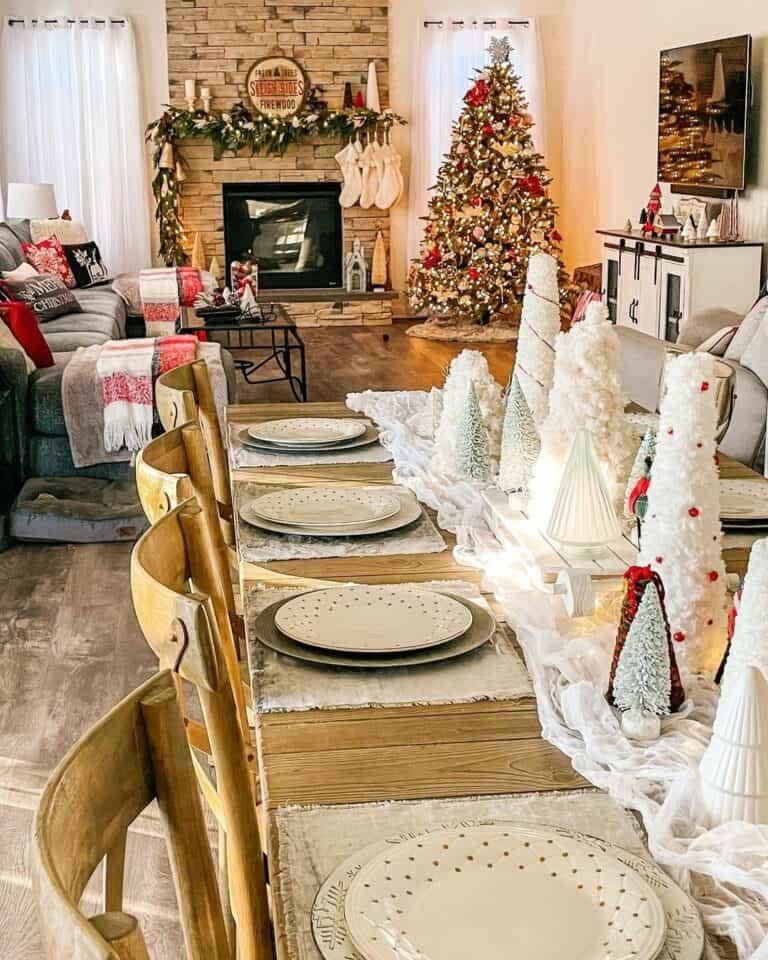 White Winter Table