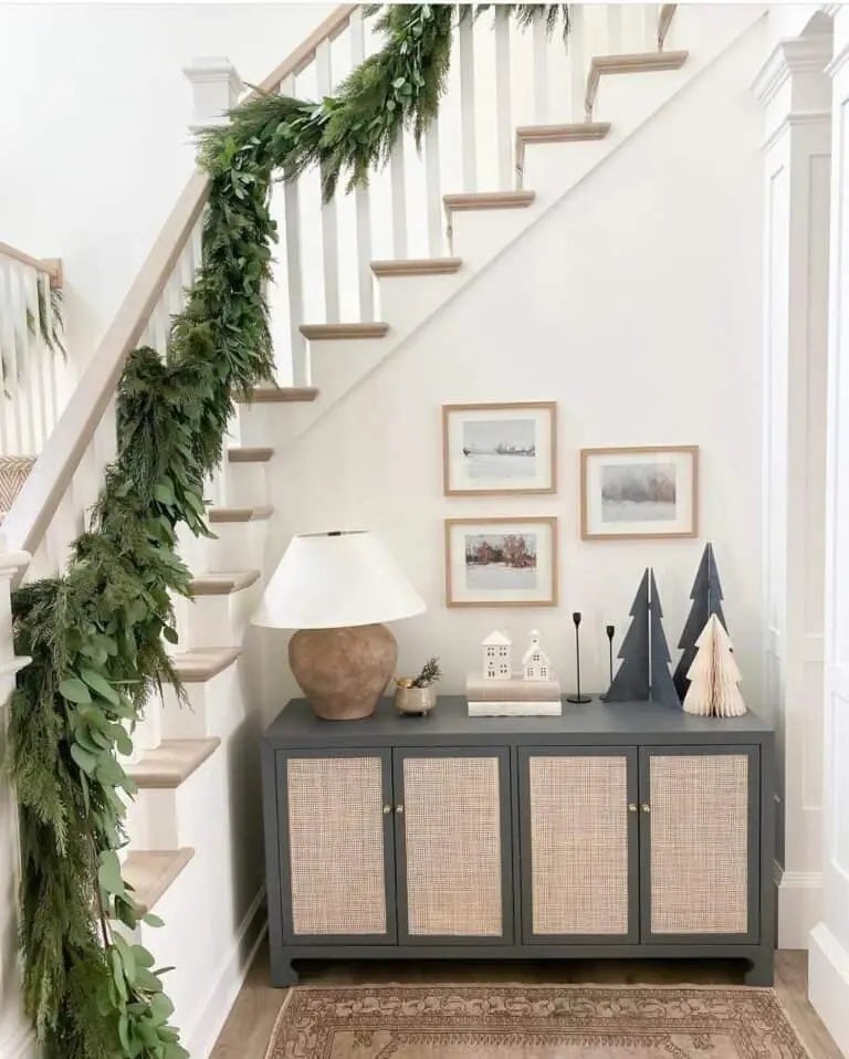 White Wood Stair Garlands