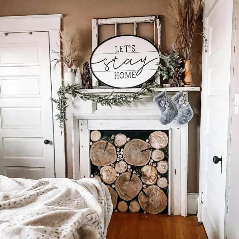 Wood Slab Mantel