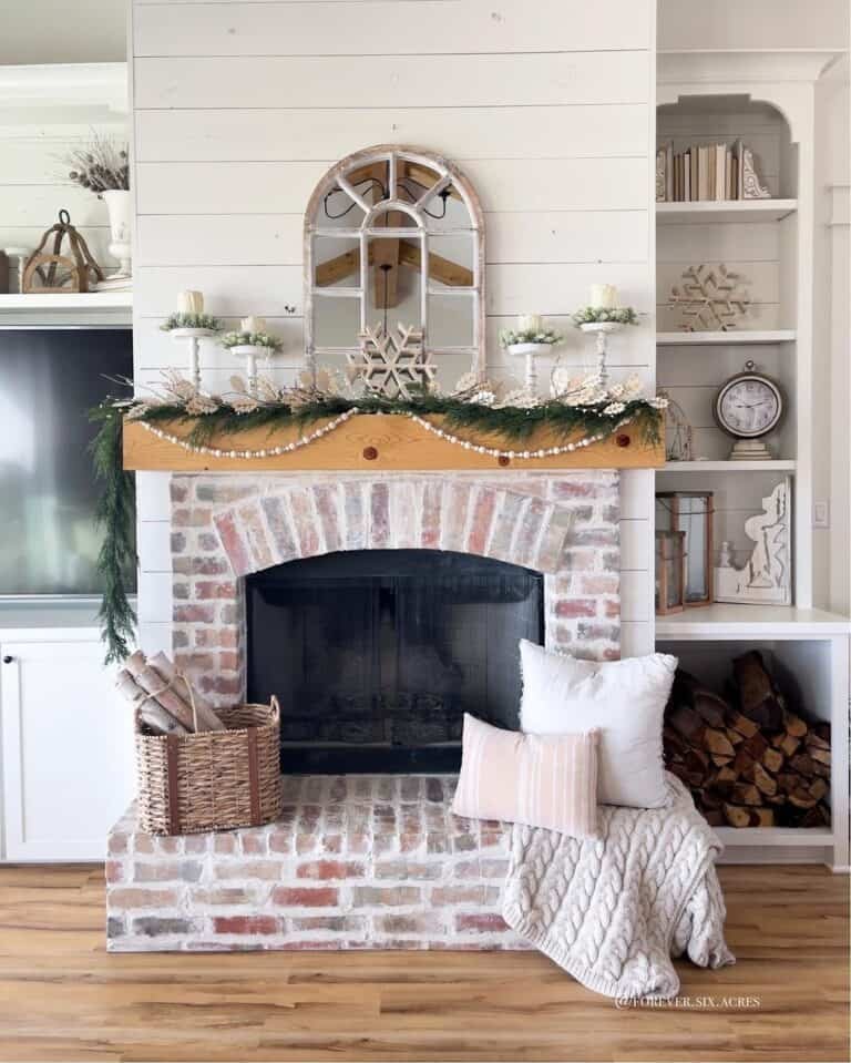 Wooden Mantel Display