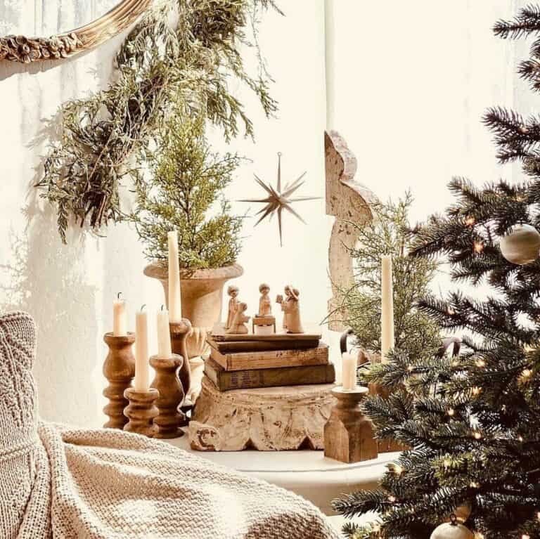 Wooden Nativity Display