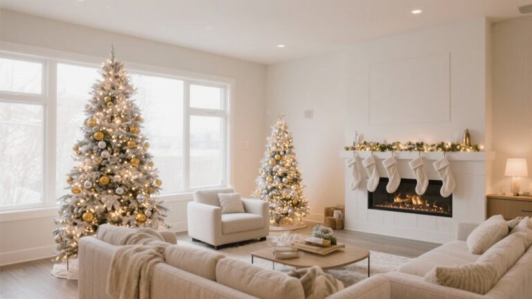 18 Christmas Living Room Ideas with Two Trees for Magical Holiday Decor