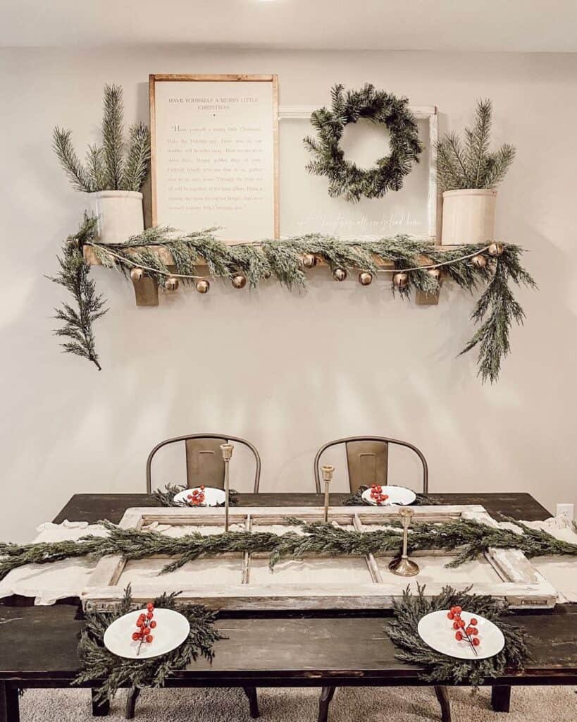 Christmas Shelf Arrangements
