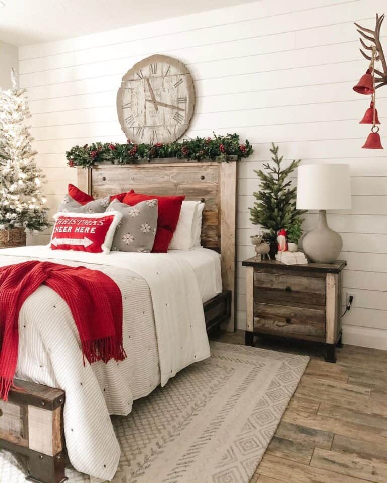 Christmas Shiplap Bedroom