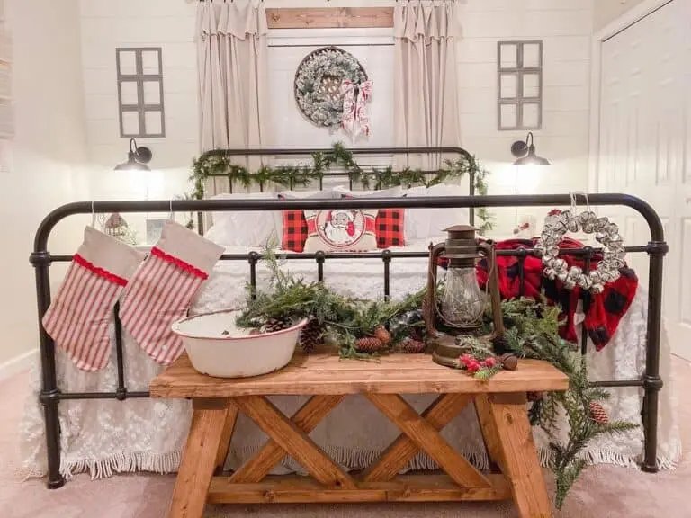 Metal Bed Christmas Garland