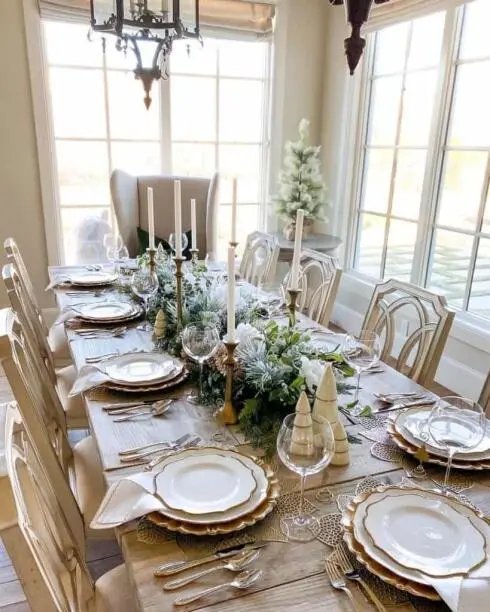 Neutral Brown White Table