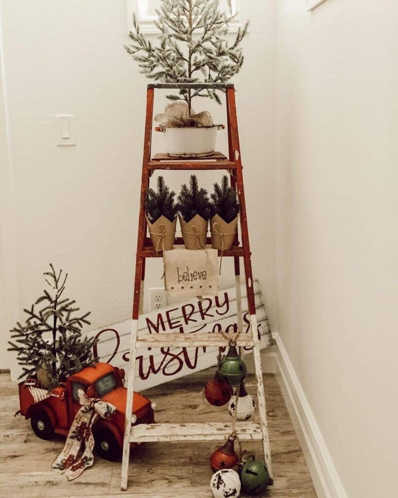 Painted Ladder Display