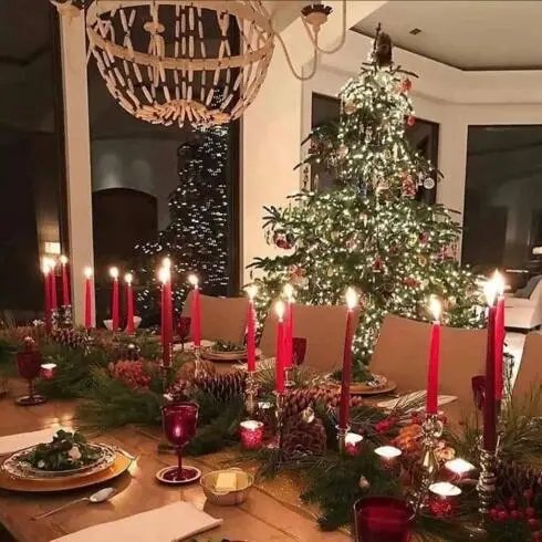 Red Candle Centerpiece