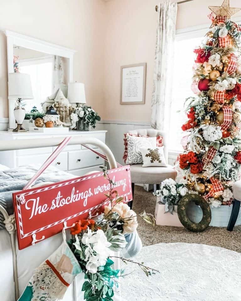 Red Gold Bedroom