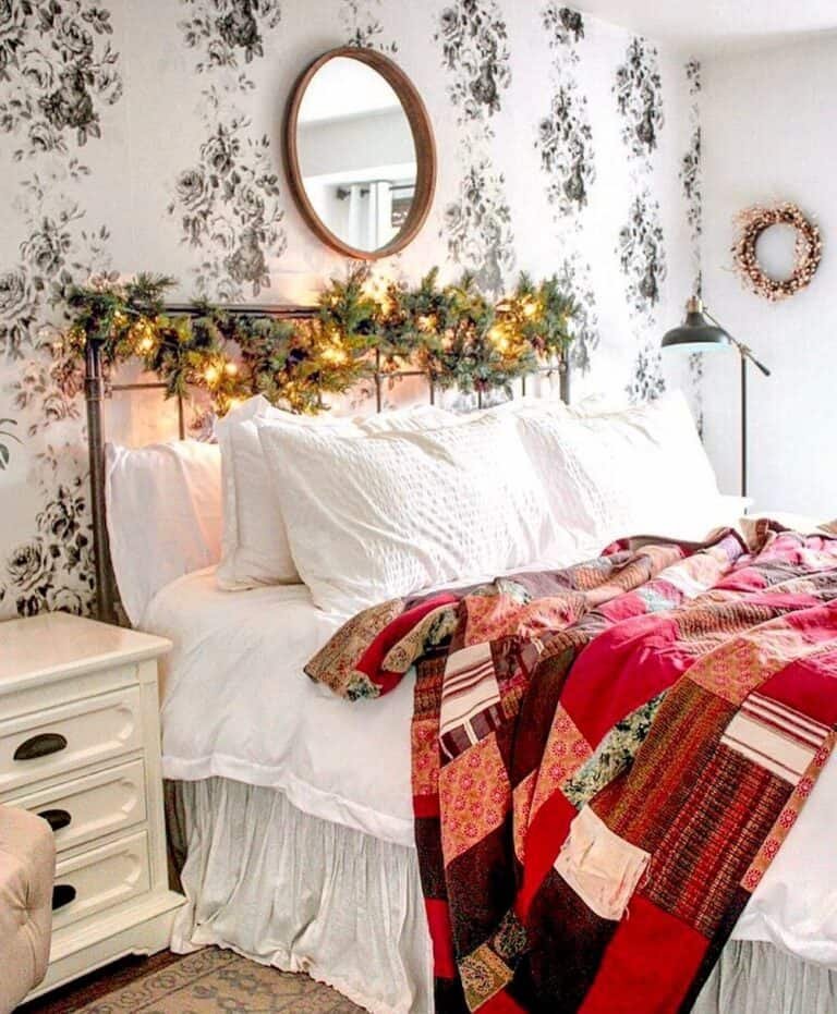 Red Quilt White Bedding