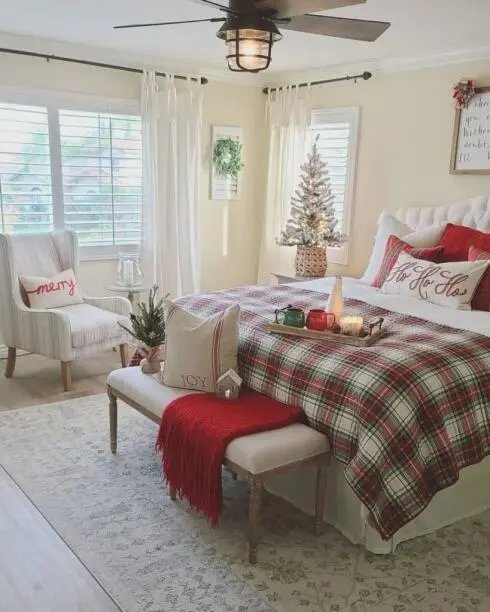 Red White Bedroom