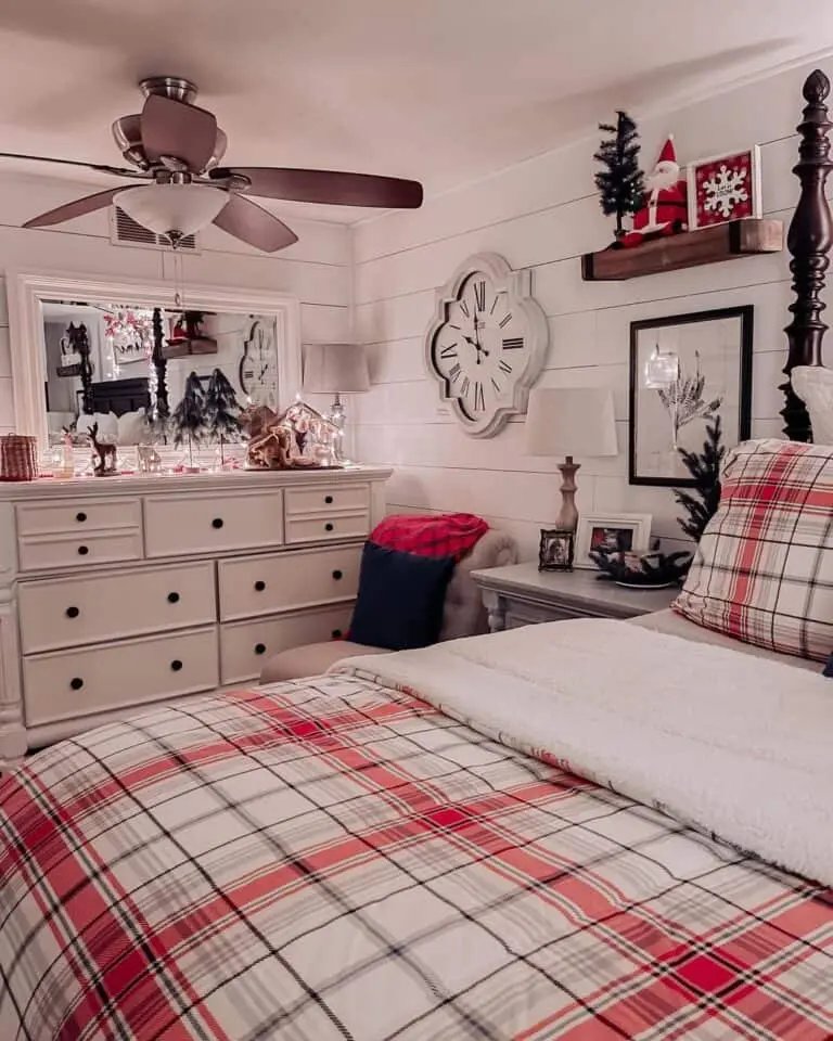 Shiplap Christmas Bedroom