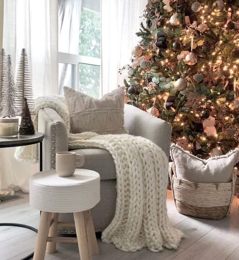 Studded Gray Armchair