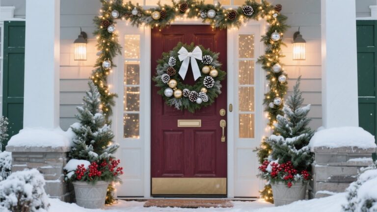 32 Stunning Winter Door Decorations for a Beautiful Holiday Entrance