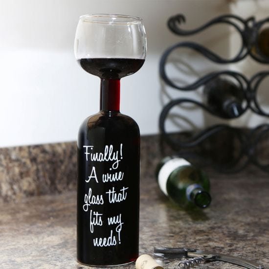 Bottle-Shaped Wine Glass