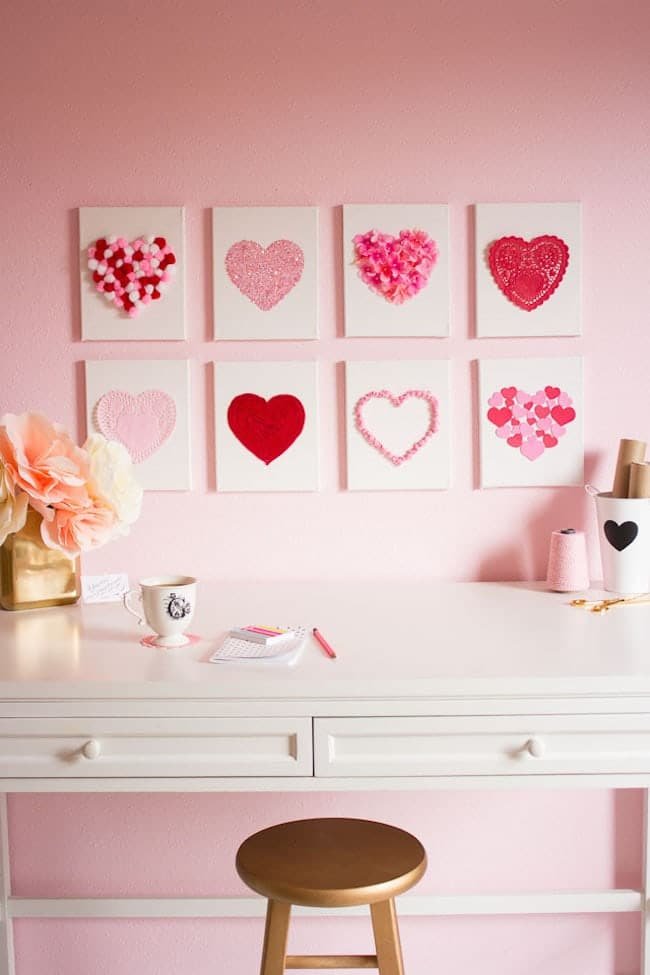 Canvas Heart Wall