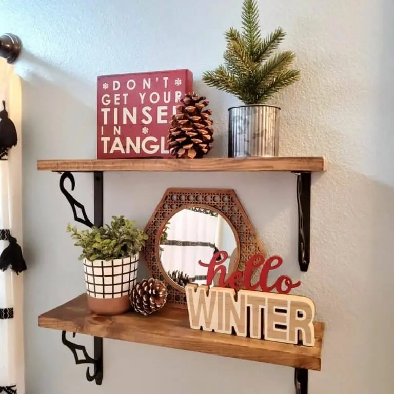 Christmas Bathroom Shelves