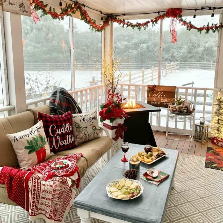 Christmas Screened Porch