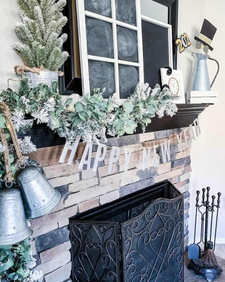 Dark Wood Mantel