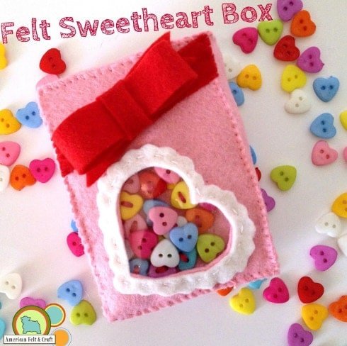 Felt Heart Candy Box