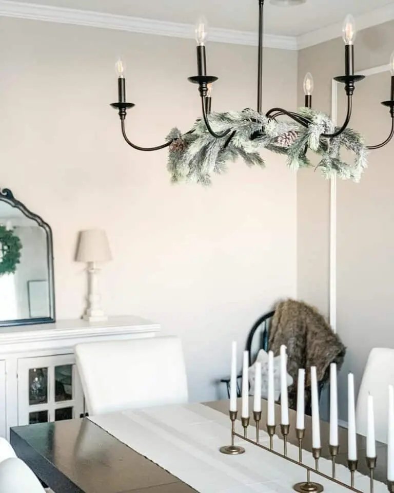 Frosted Wreath Chandelier