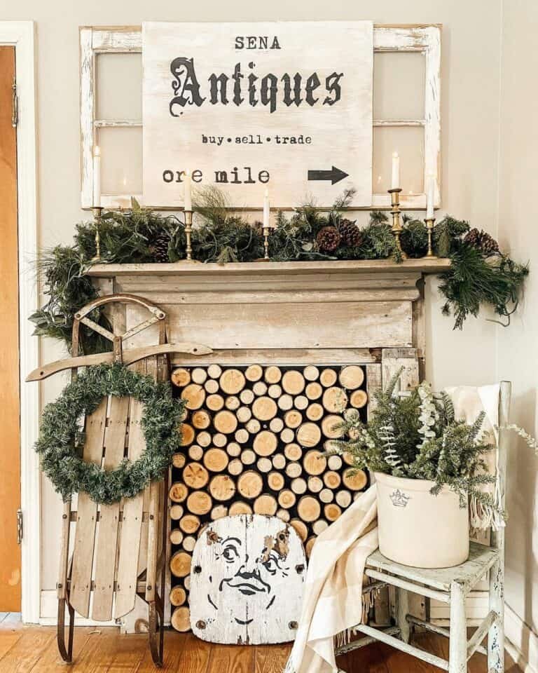 Garland and Candlesticks