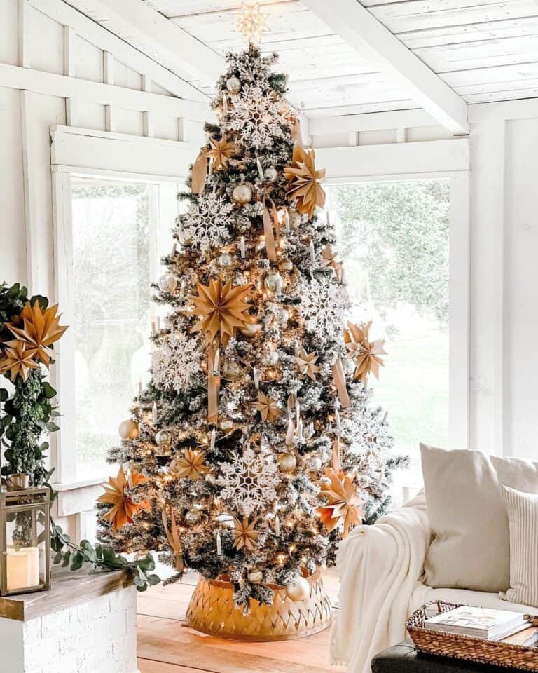 Gold Snowflake Ornaments