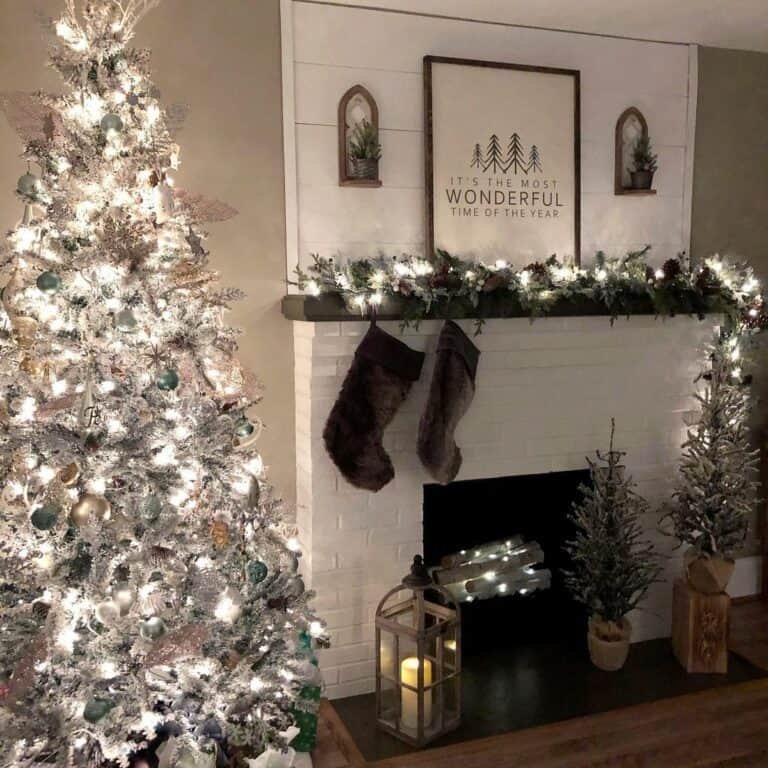 Lit Garland Mantel