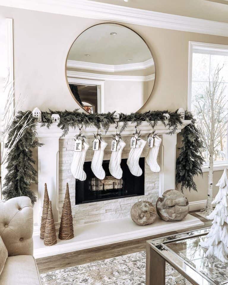 Muted Winter Mantel
