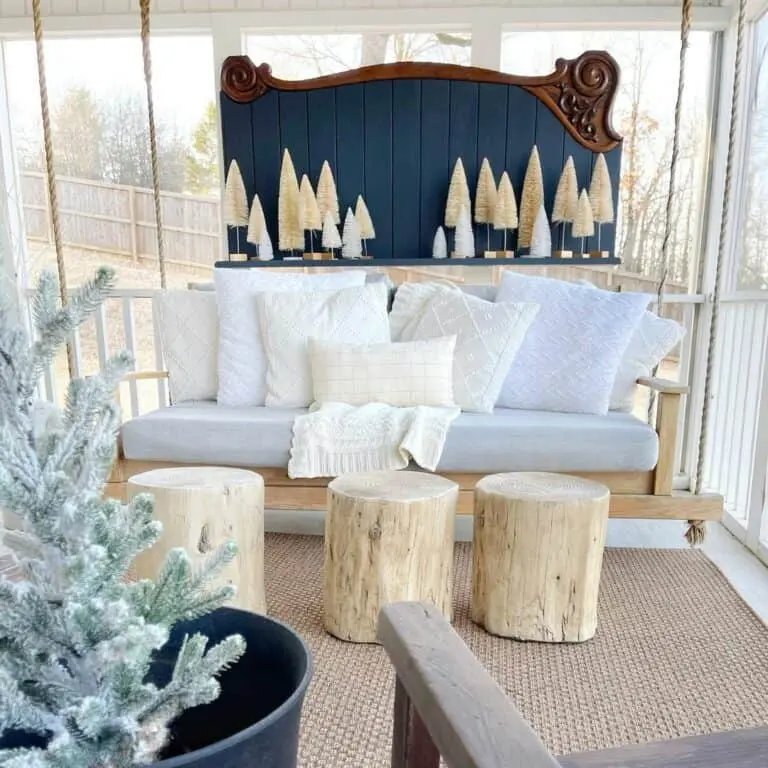 Neutral Winter Porch