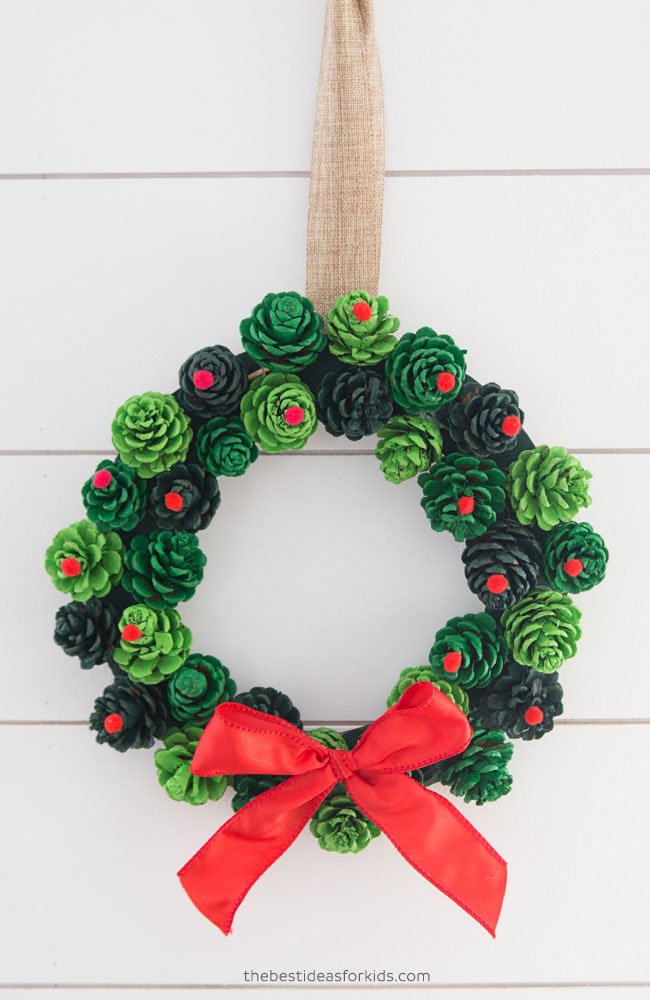 Painted Pinecone Wreath