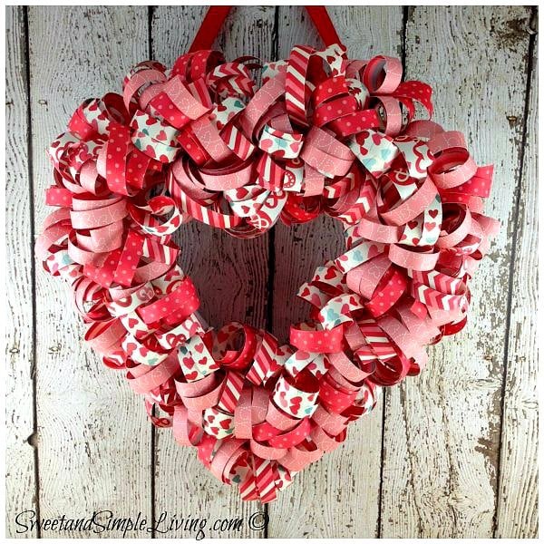 Paper Heart Wreath