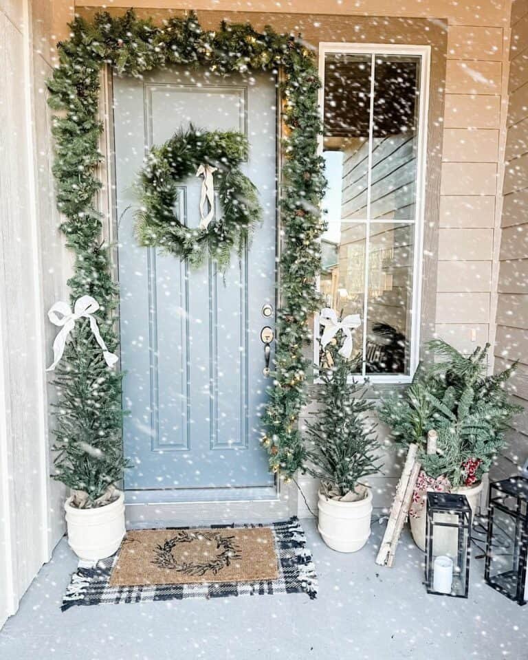 Pine Garland Porch