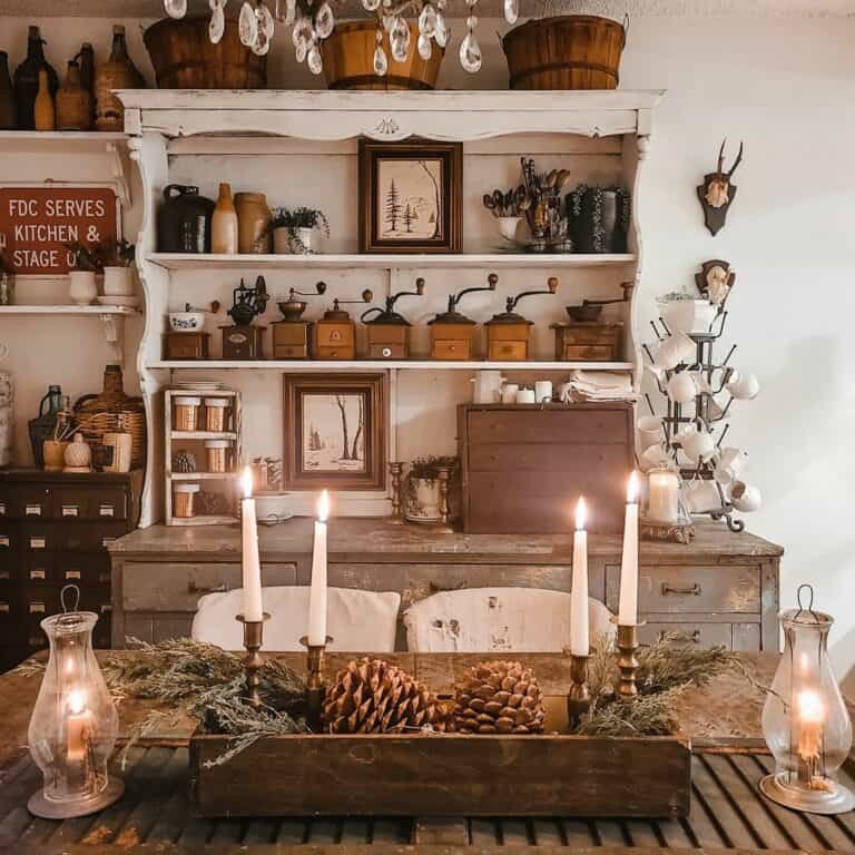 Rustic Candlelit Dining
