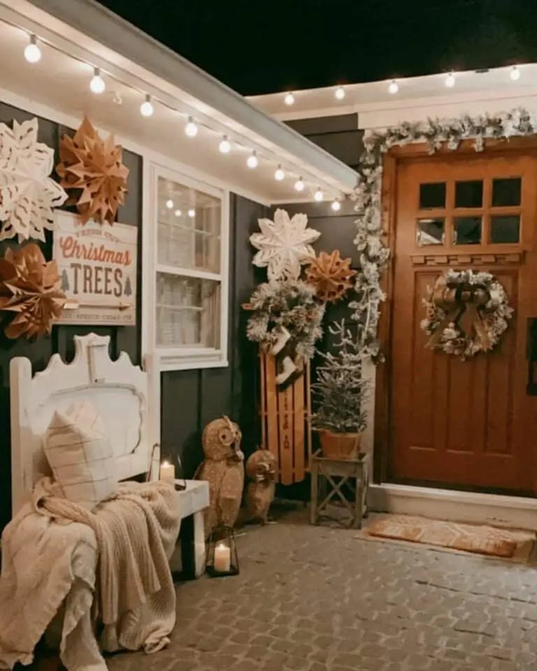Rustic Snowflake Display