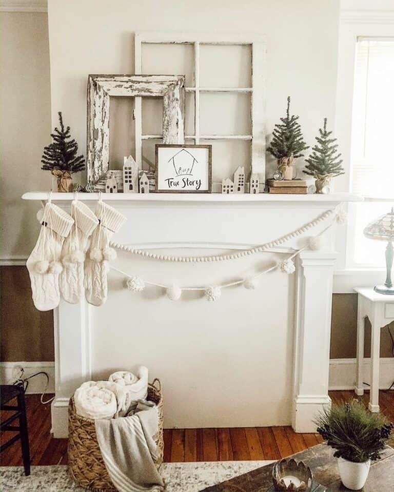 Rustic Window Mantel