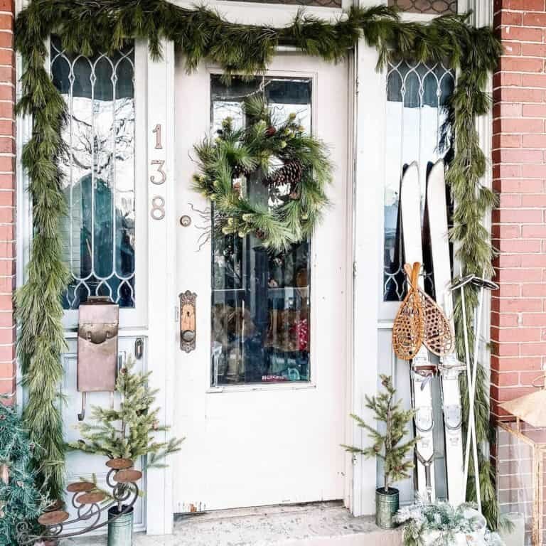 Silver Bell Pinecone Wreath
