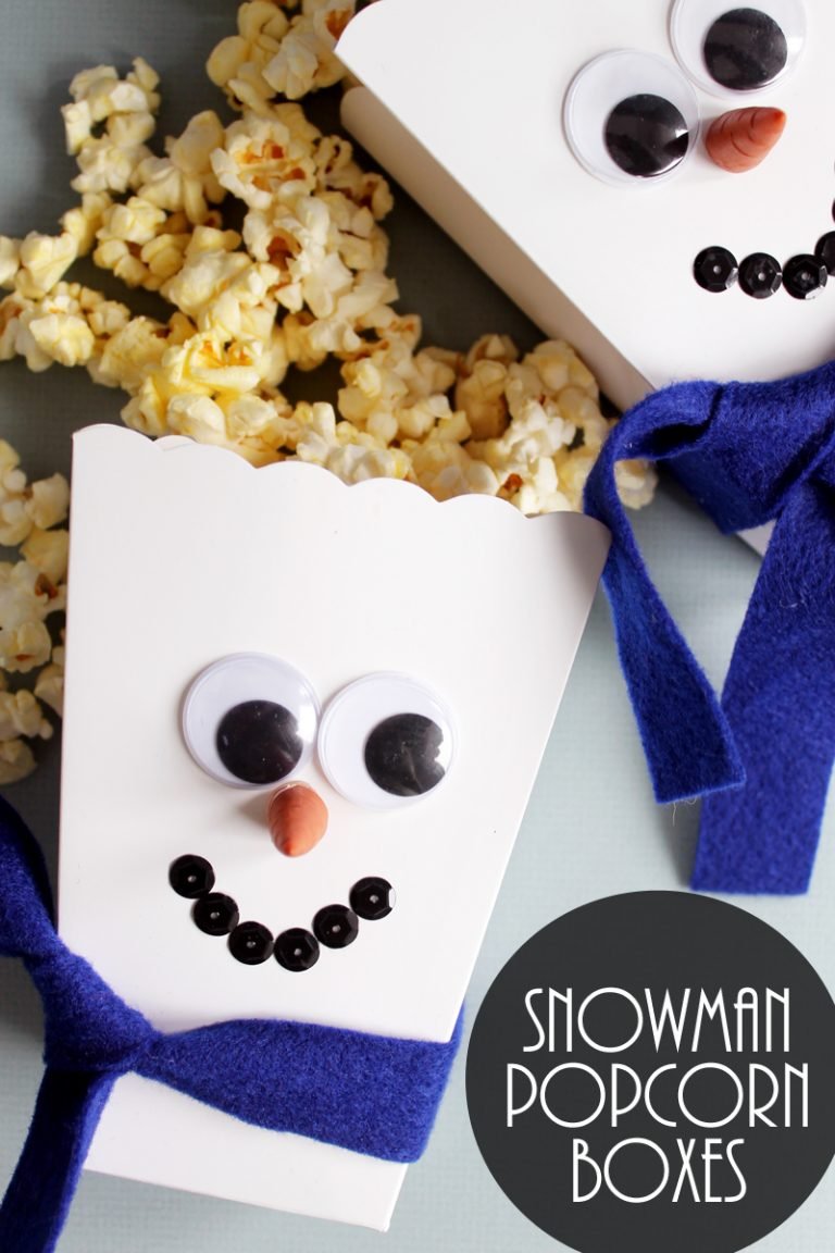 Snowman Popcorn Boxes
