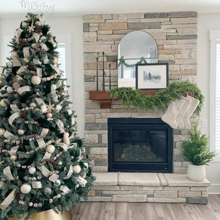Stone Fireplace Mantel