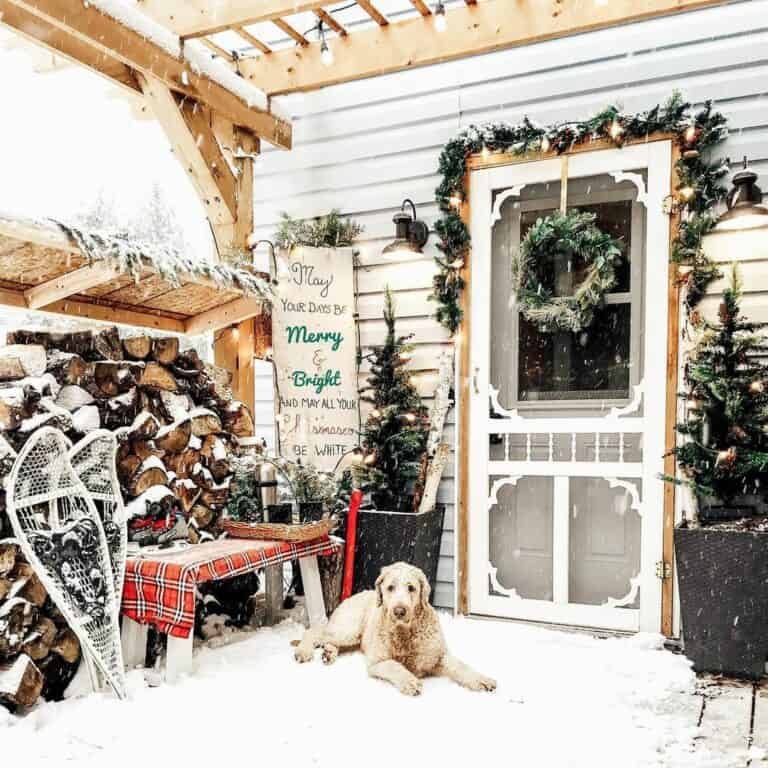 Vintage Winter Porch