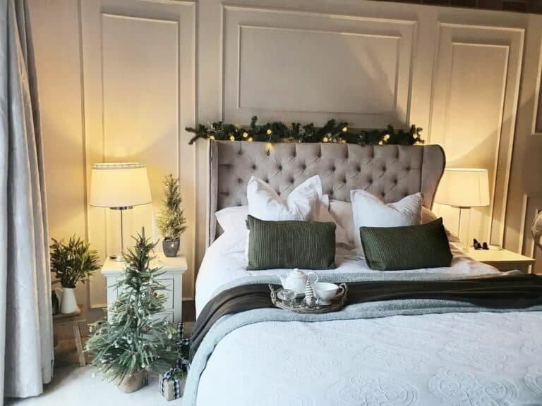 Wainscoting Holiday Bedroom