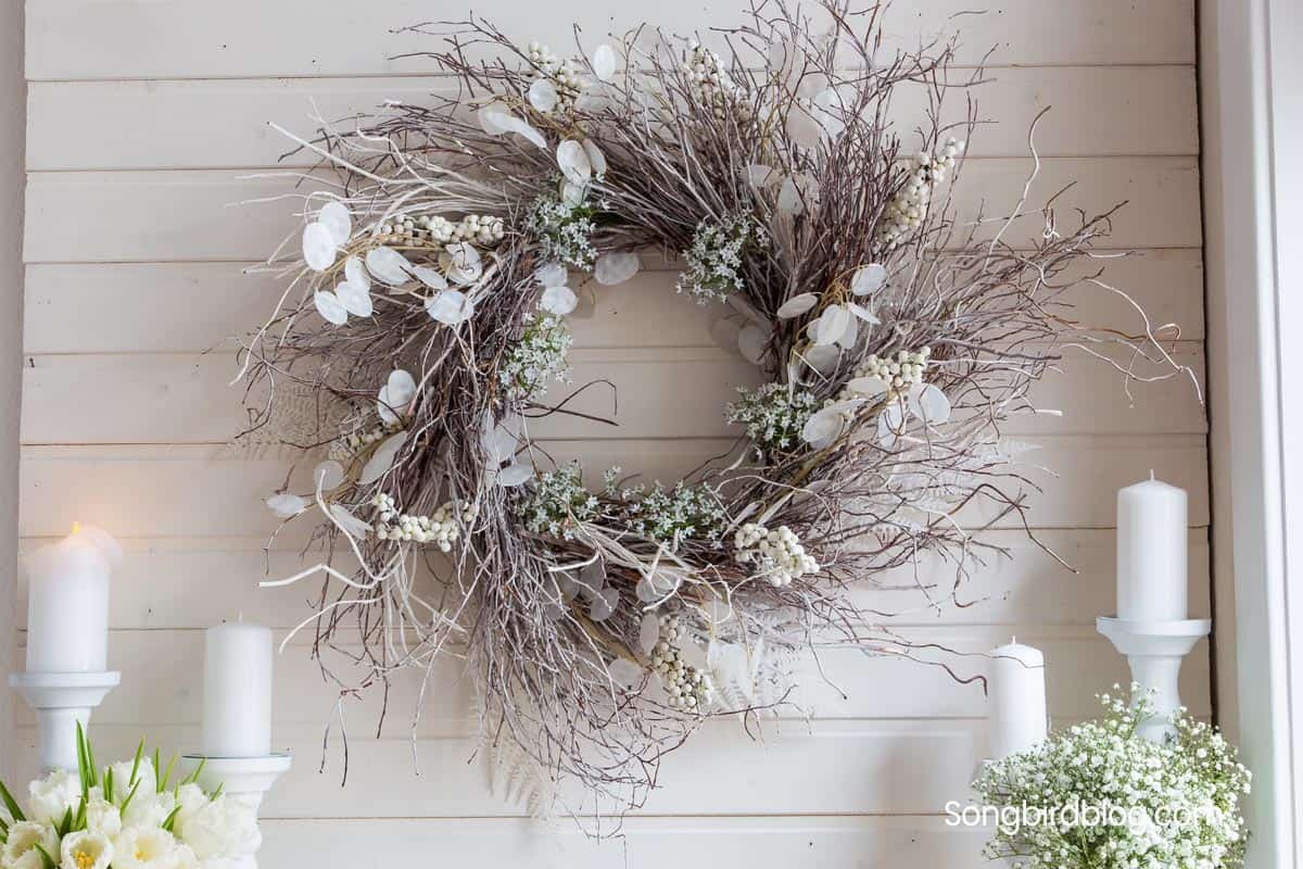 White Twig Wreath