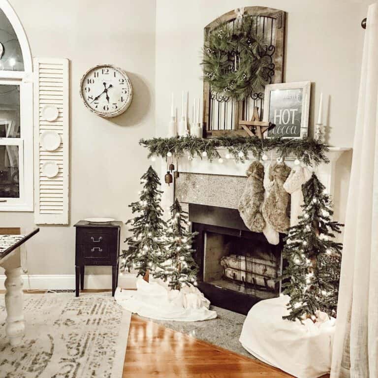 Winter Mantel Display