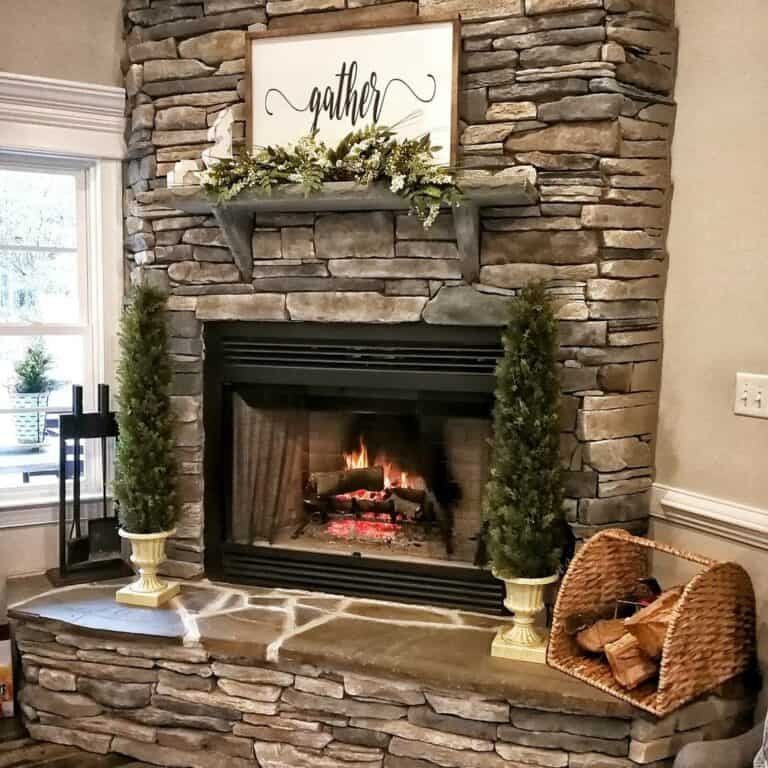 Winter Mantel Display