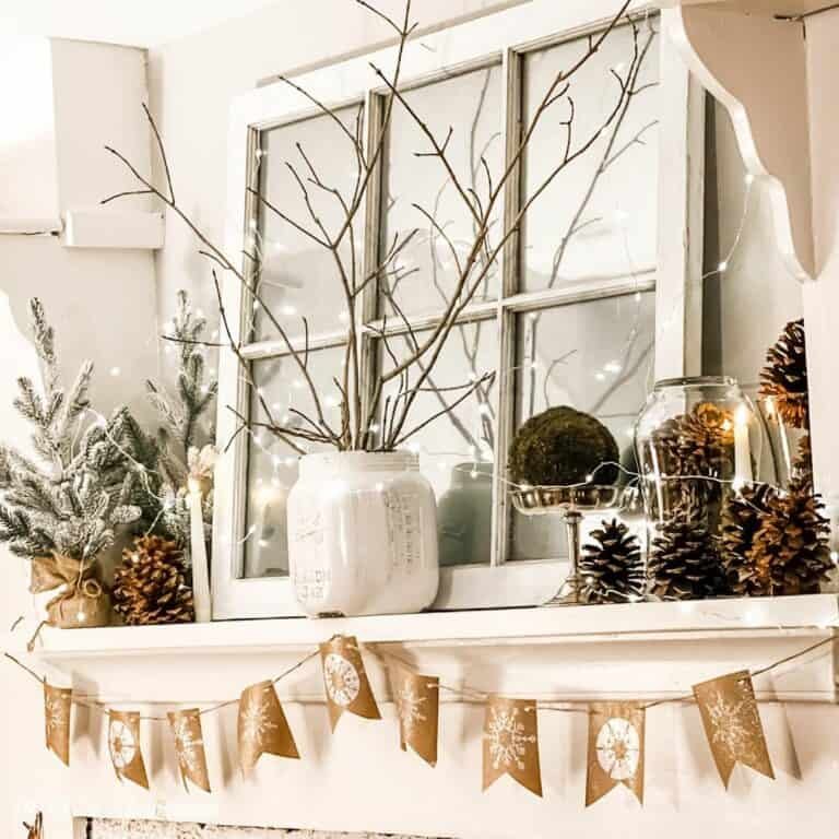 Winter Mantel Display